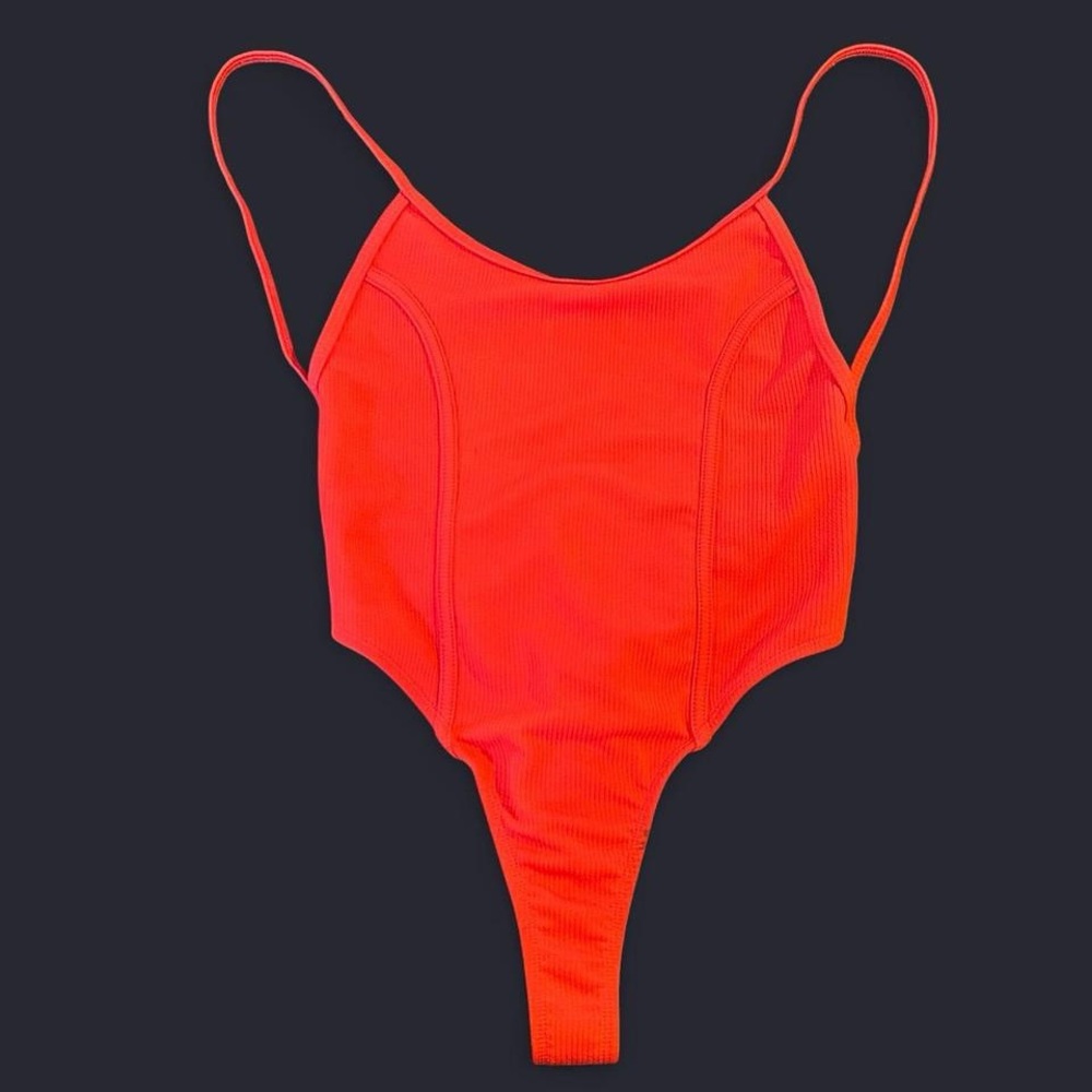 Vibrant Red One Piece Swimsuit